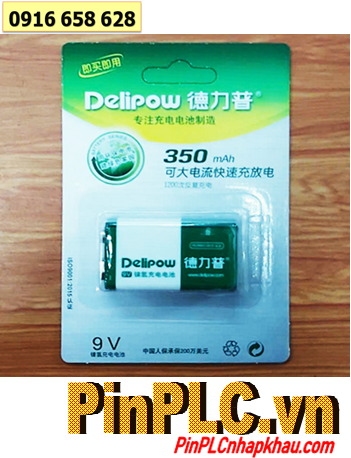 Delipow 9v350mAh, Pin sạc 9v Delipow 9v350mAh chính hãng (Loại Vỉ 1viên)